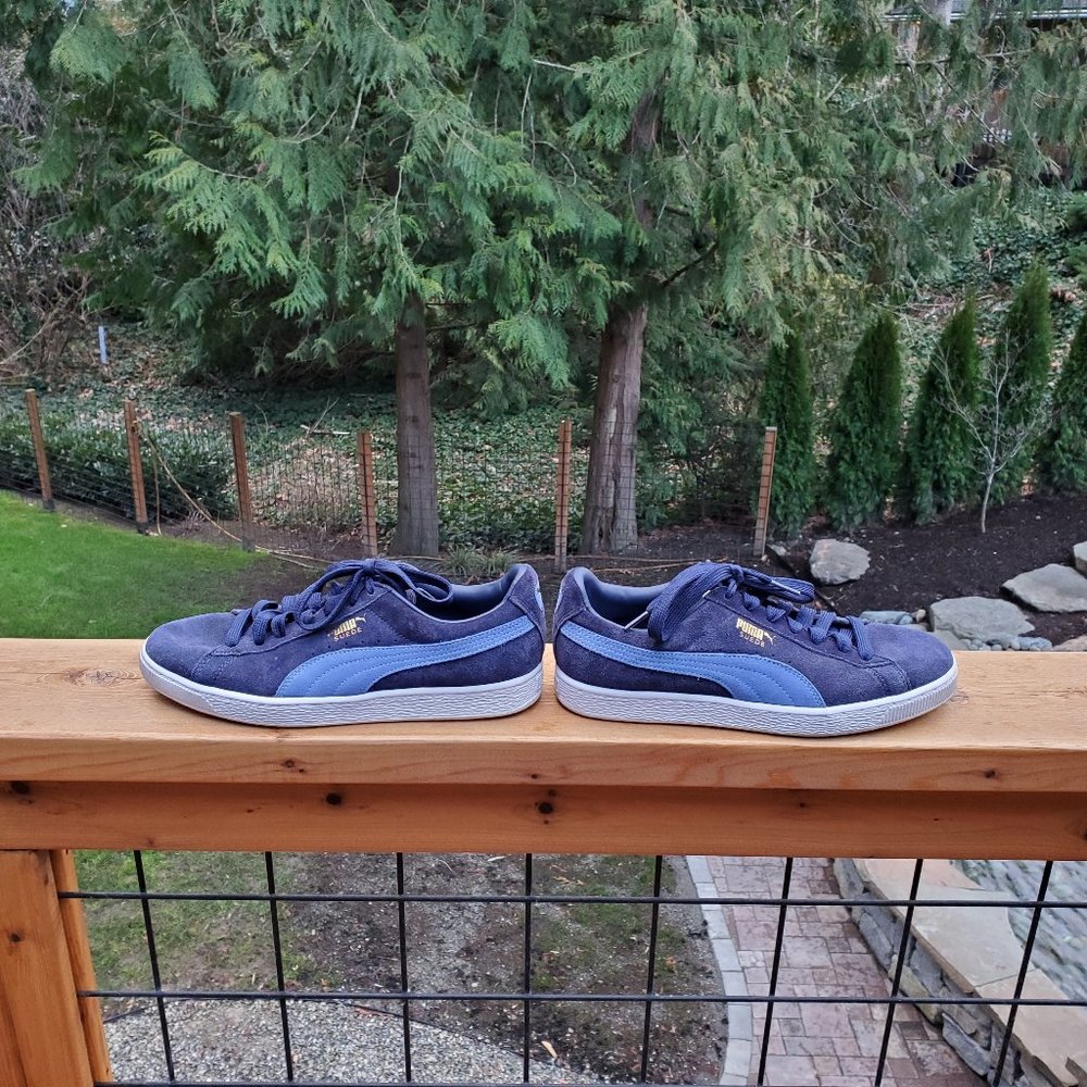 Blue suede Pumas